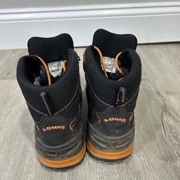 LOWA LINO GTX Mid Outdoor Waterproof Orange Black Work Boots Men’s Size 9 - Picture 5 of 7